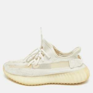 Yeezy x Adidas Cream Knit Fabric Boost 350 V2 Sneakers Size 38            