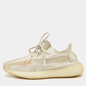 Yeezy x Adidas Cream Knit Fabric Boost 350 V2 Synth Non Reflective Sneakers Size 38