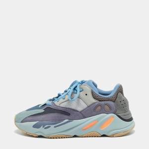 Pre Owned Yeezy x Adidas Multicolor Mesh and Suede Boost 700 Carbon Blue Sneakers Size 38 2/3