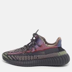 Pre Owned Yeezy x Adidas Boost 350 V2 Yecheil (Non-Reflective) Size 40 Multicolor Knit Fabric Low Top Sneakers