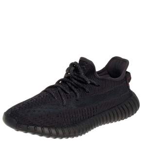 Pre Owned Yeezy x Adidas Grey Knit Fabric Boost 350 V2 Sneakers Size 40 2/3