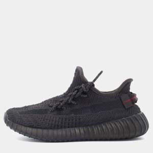 Yeezy x Adidas Black Knit Fabric Boost 350 V2 Static Sneakers Size 37 1/3