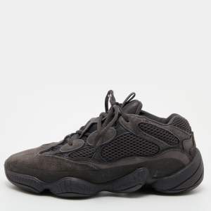 Pre Owned Yeezy x Adidas Grey Suede and Mesh Boost 500 Utility Sneakers Size 39 1/3