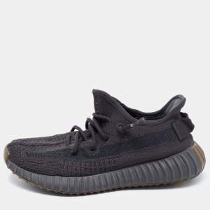Yeezy x Adidas Black Knit Fabric Boost 350 V2 Cinder Sneakers Size 38 2/3