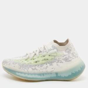 Pre Owned Yeezy x Adidas Blue Knit Fabric Boost 380  Alien Blue Sneakers Size 40 2/3