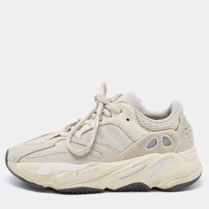 Pre Owned Yeezy x Adidas Cream Suede and Mesh Boost 700 Analog Sneakers Size 38