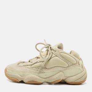 Pre Owned Yeezy x Adidas Grey Suede and Fabric yeezy-500-stone Sneakers Size 38