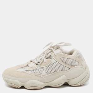 Pre Owned Yeezy x Adidas Light Grey Suede and Mesh Yeezy 500 Blush Sneakers Size 39 1/3