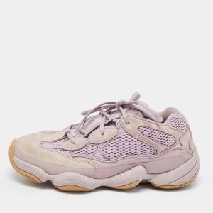 Pre Owned Yeezy x Adidas Purples Suede and Mesh Yeezy 500 Sneakers Size 40 2/3