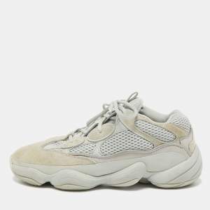 Pre Owned Yeezy x Adidas Blue Fabric and Leather Yeezy 500 Blush Sneakers Size 41 1/3