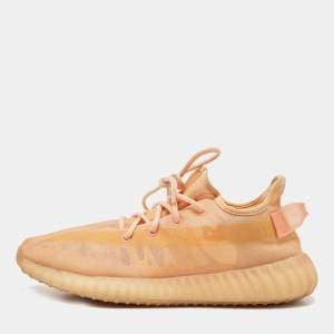 Pre Owned Yeezy x Adidas Orange Mesh Boost 350 V2  Sneakers Size 41 1/3