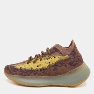 Pre Owned Yeezy x Adidas Tricolor Knit Fabric Boost 380 Lmnte Sneakers Size 36 2/3