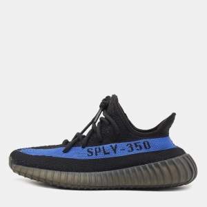 Yeezy x Adidas Black/Blue Knit Fabric Boost 350 V2 Dazzling Blue Sneakers Size 40