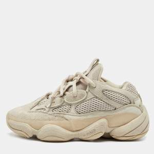 Pre Owned Yeezy x Adidas Grey Suede Yeezy 500  Sneakers Size 36