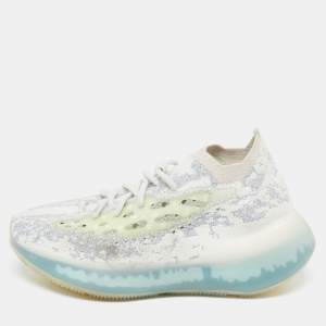 Pre Owned Yeezy x Adidas Blue Knit Fabric Boost 380 Alien Blue Sneakers Size 40