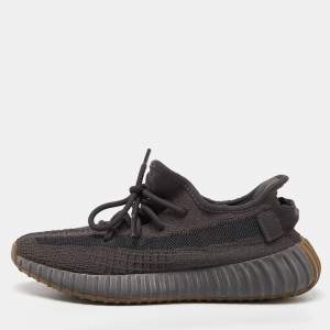 Yeezy x Adidas Black Knit Fabric Boost 350 V2 Cinder Sneakers Size 38