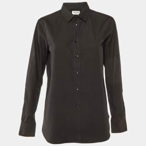 Saint Laurent Paris Black Cotton Button Front Shirt M