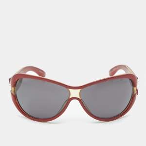 مملوكة مسبقًا Yves Saint Laurent Brown/Black 6183/S Oversized Sunglasses