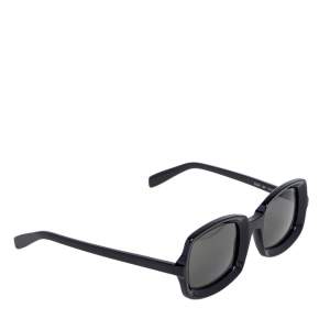 مملوكة مسبقًا نظارة شمسية سان لوران SL245 مستطيلة أسود/رصاصي 