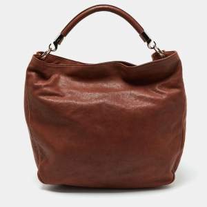 Yves Saint Laurent Brown Leather Roady Hobo