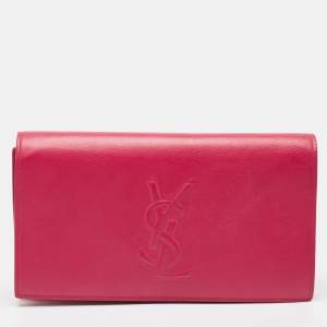 Yves Saint Laurent Pink Leather Belle De Jour Clutch