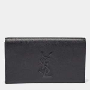 Yves Saint Laurent Black Leather Belle De Jour Clutch