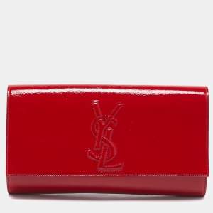 Yves Saint Laurent Red Patent Leather Belle De Jour Clutch