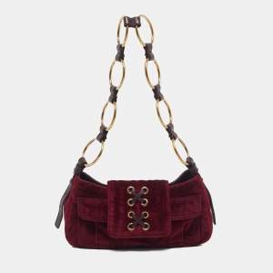 Yves Saint Laurent Velvet Small Parisienne Shoulder Bag
