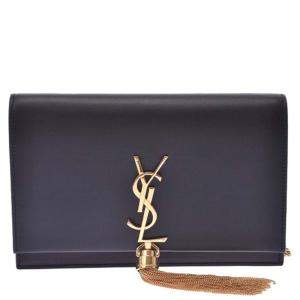 Pre Owned Yves Saint Laurent Black Leather Kate Chain Shoulder Bag