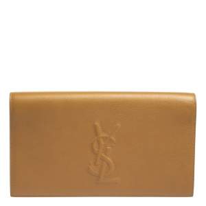 Pre Owned Yves Saint Laurent Beige Leather Belle De Jour Clutch