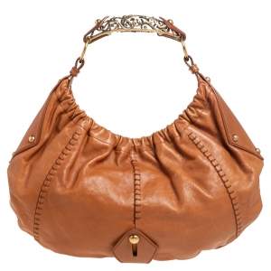 Pre Owned Yves Saint Laurent Tan Leather Vincennes Mombasa Hobo