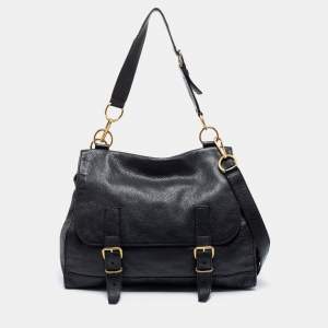 Yves Saint Laurent Black Soft Leather Montmartre Bag