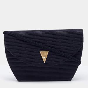 Pre Owned Yves Saint Laurent Black Fabric Shoulder Bag
