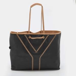 Yves Saint Laurent Brown/Beige Leather Neo Reversible Tote