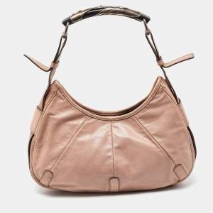 Yves Saint Laurent Pink Leather Mombasa Hobo