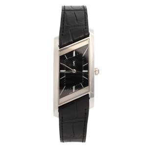 Yves Saint Laurent Black Stainless Steel Rive Gauche Women's Wristwatch 24 mm