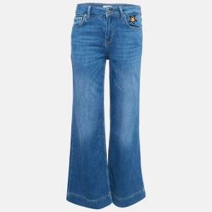 Zadig & Voltaire Deluxe Blue Embroidered Denim Plume Brode Jeans S Waist 26"