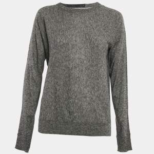 Zadig & Voltaire Grey Cashmere Full Sleeve Crisp Sweater L
