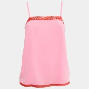 Zadig & Voltaire Pink Lace Trim Silk Camisole Top XS