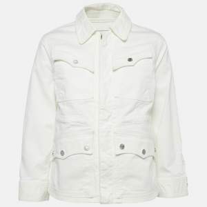 Zadig & Voltaire White Denim Button Front Kimi Jacket XS