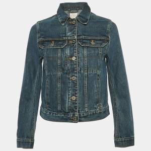 Zadig & Voltaire Blue Denim Button Front Kioky Art Jacket M