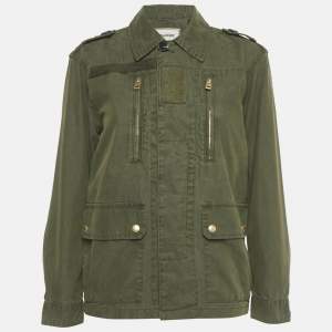Pre Owned Zadig & Voltaire Green Cotton Lava Jacket XS