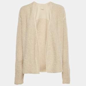 Pre Owned Zadig & Voltaire Cream Boucle Open Front Daphnee Cardigan XS