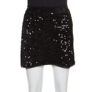 Zadig and Voltaire Black Sequined Jasmi Mini Skirt M