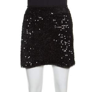 Zadig and Voltaire Black Sequined Jasmi Mini Skirt M