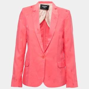 Zadig and Voltaire Pink Star Jacquard Blazer M 