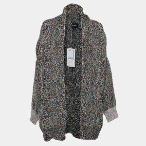 Zadig & Voltaire Multicolor Tweed Open Knitted Cardigan M/L