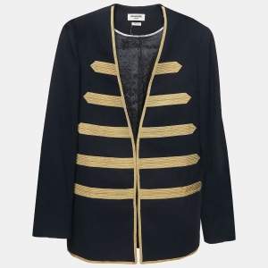 Zadig and Voltaire Navy Blue Wool Blend Ville Jacket S