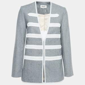Zadig & Voltaire Grey Patterned Wool Blend Jacket S