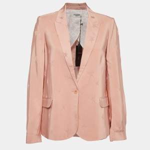 Zadig & Voltaire Deluxe Pink Star Jacquard Blazer M